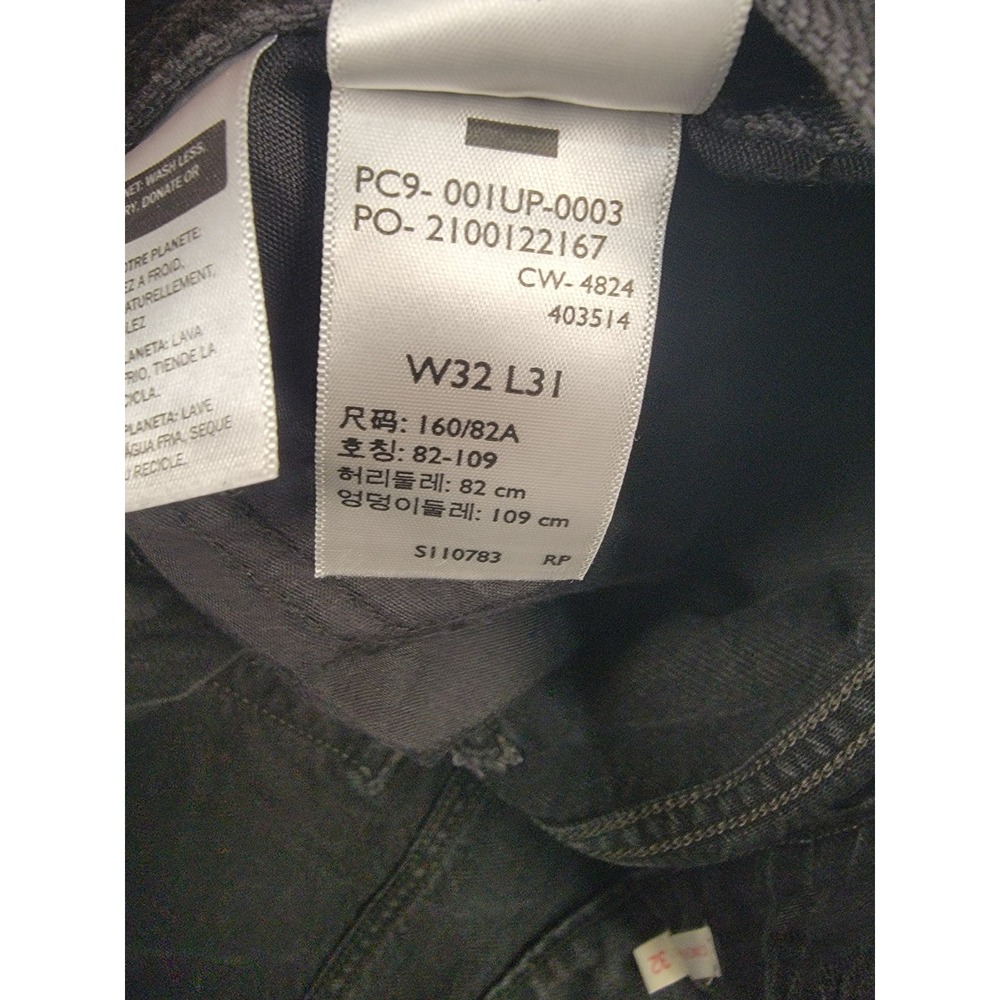 Levi's Cinch Baggy Jeans W32 L31 Washed Black Wide Leg 100% Cotton Denim - Picture 12 of 13